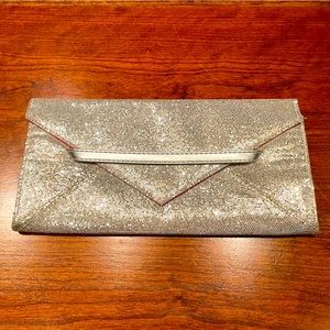 Silver Mini Sequin Clutch